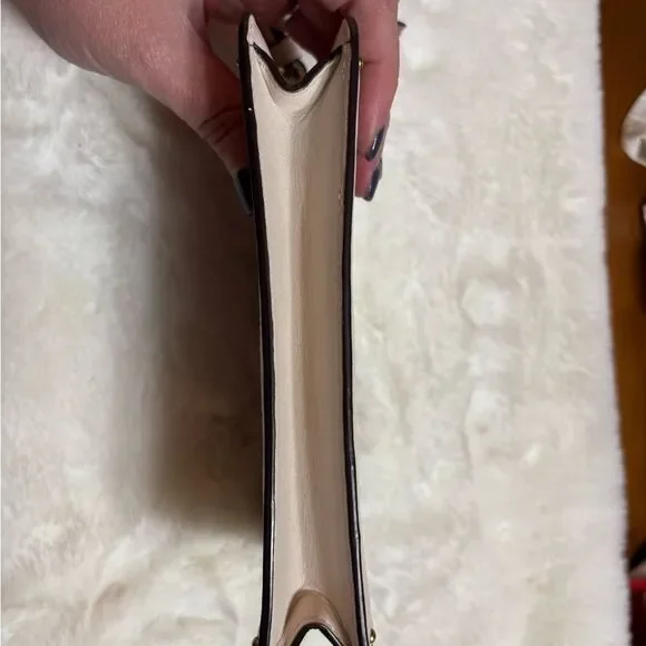 Coach Signature Dreamer Brown and White Women's Wristlet with Cherry Charm - Picture 9 of 9